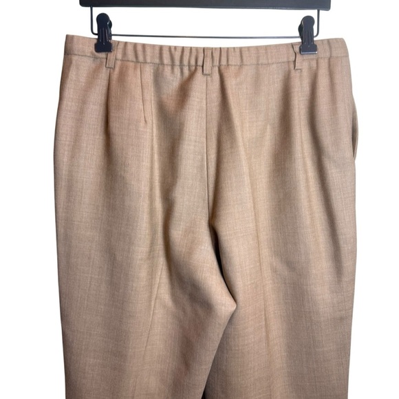 Pendleton Womens Size 14 Khaki Virgin Wool Pleated Lined Dress Trousers office - Picture 8 of 14